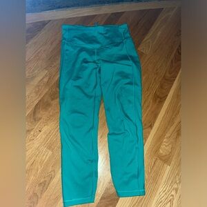 turquoise colored gap athletic leggings